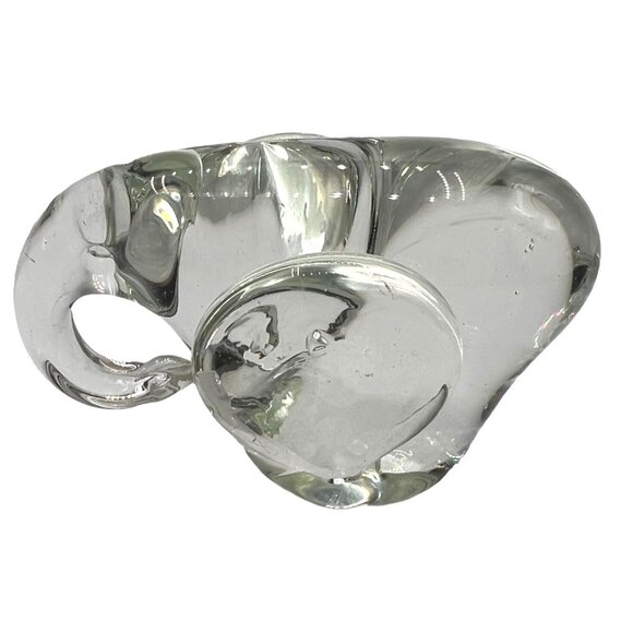 Handcrafted Clear Art Glass Elephant Figurine/Paperweight Collector Gift Rare - Picture 6 of 12